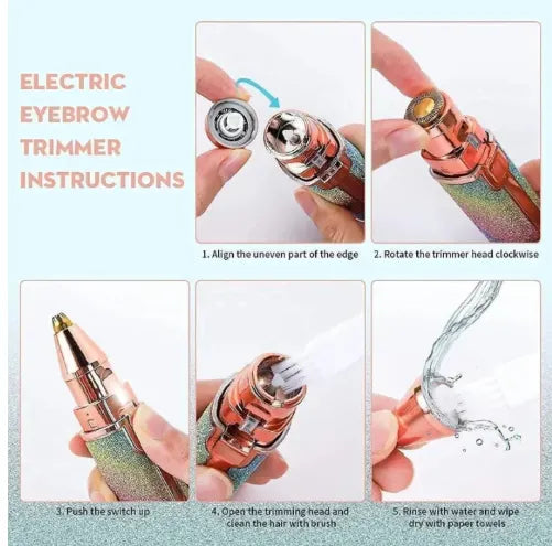 ✨ 2 in 1 Rechargeable Hair Remover for Women