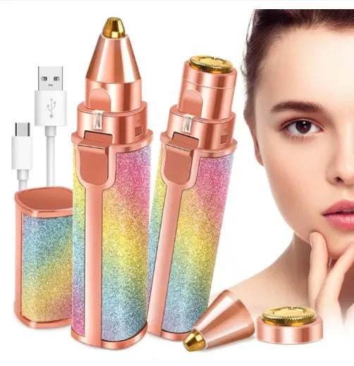 ✨ 2 in 1 Rechargeable Hair Remover for Women
