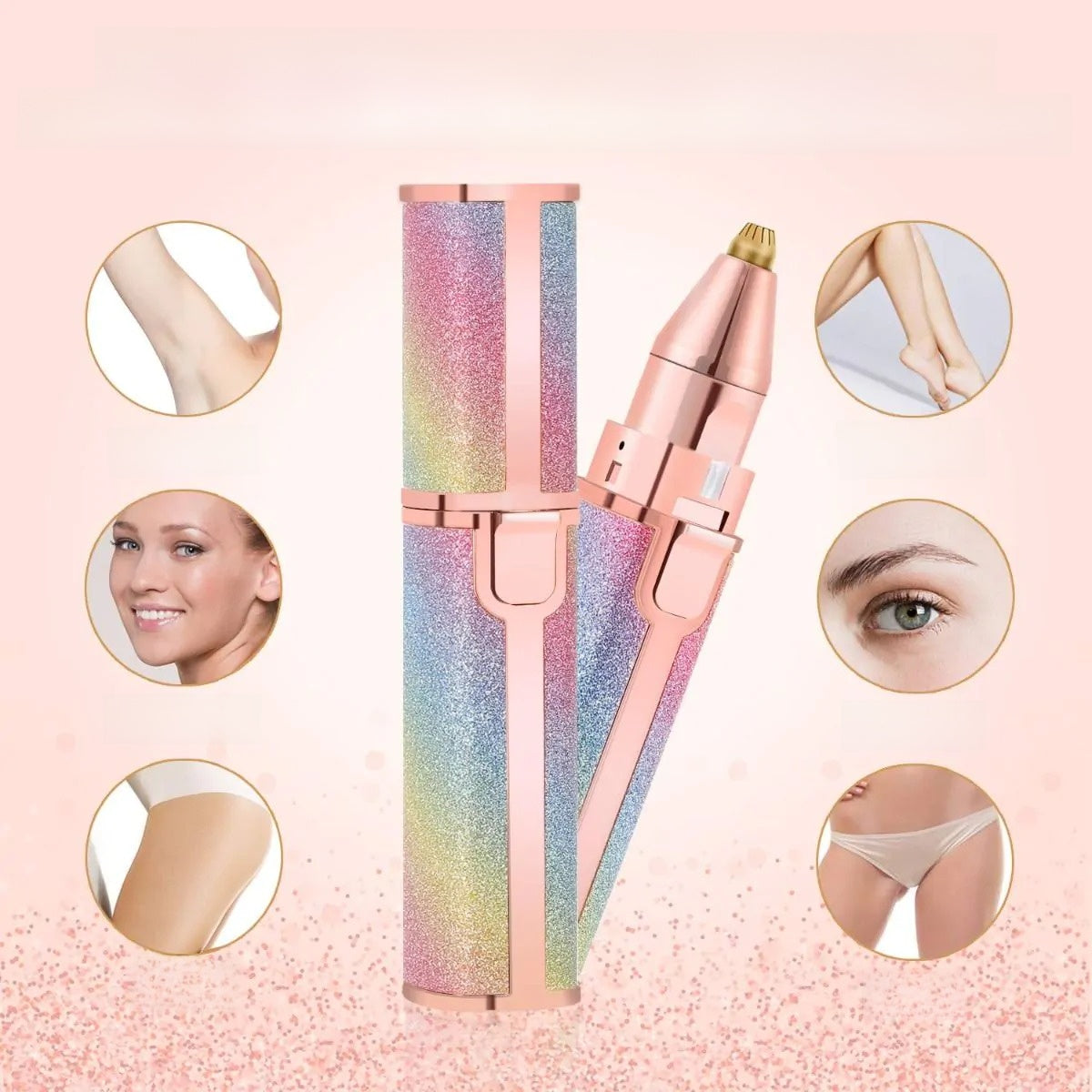 ✨ 2 in 1 Rechargeable Hair Remover for Women