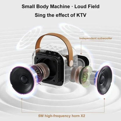 🎤 K12 Mini Portable Karaoke Machine – Bluetooth 5.3 PA Speaker System