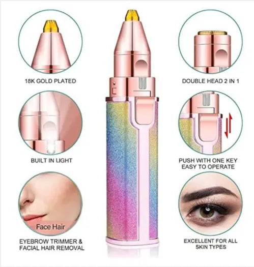 ✨ 2 in 1 Rechargeable Hair Remover for Women